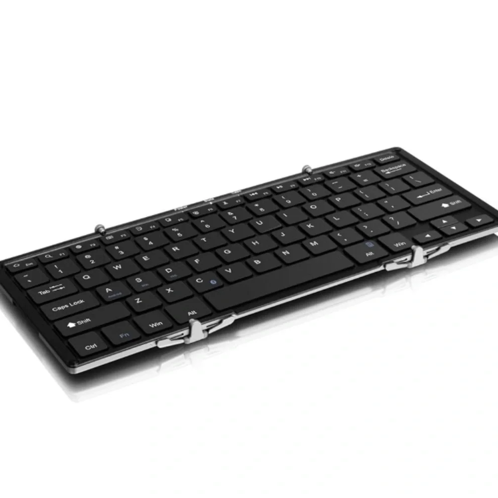 Aluratek Portable Aluminum Tri-Fold Bluetooth keyboard.